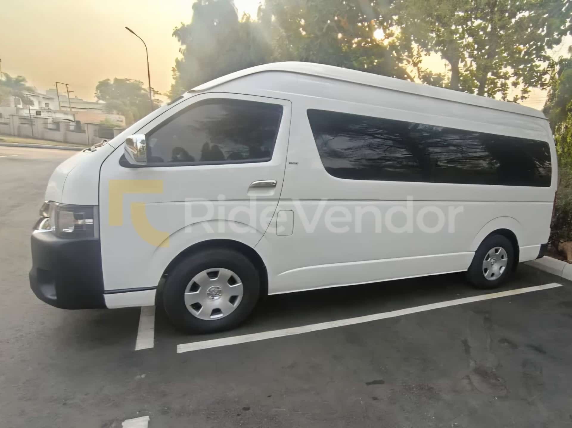 2019 Toyota Hiace Bus available for chauffeur-driven car hire in Nigeria