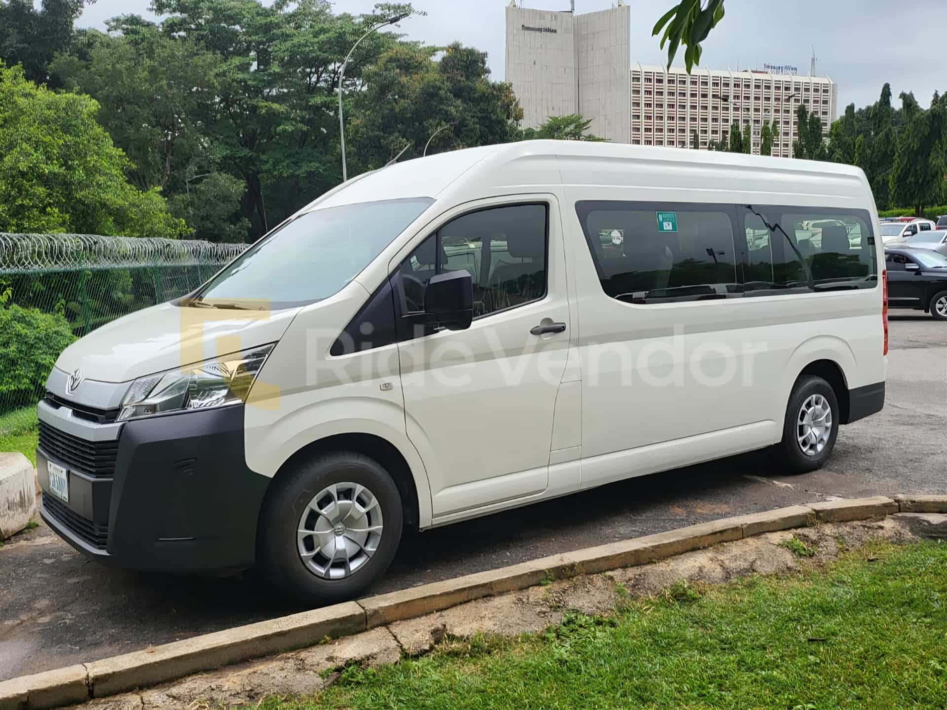 2024 Toyota Hiace Bus available for chauffeur-driven car hire in Nigeria
